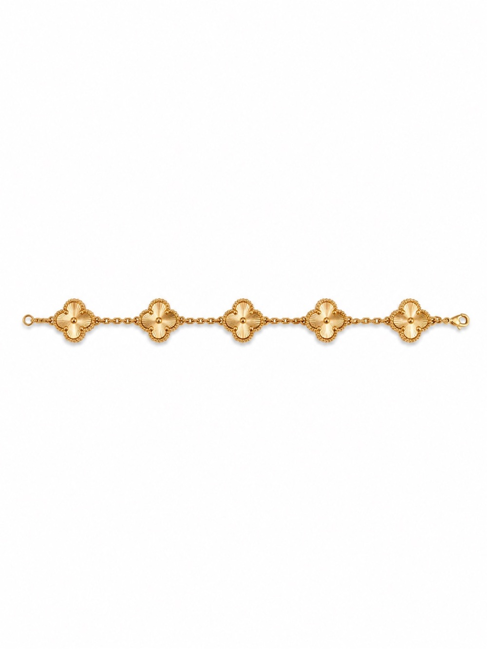Gold Clover Link Bracelet - Women